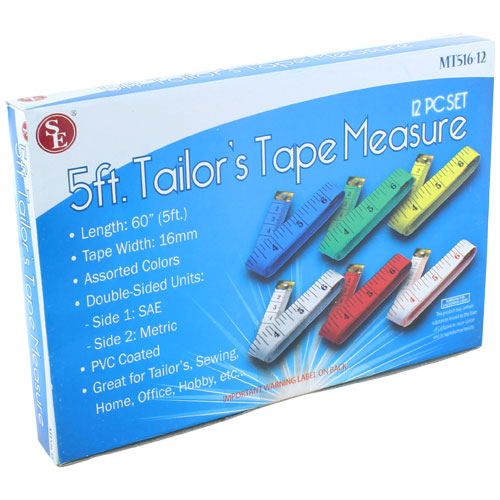 Tailor Tape Measurement with both inch and metric 12 pieces