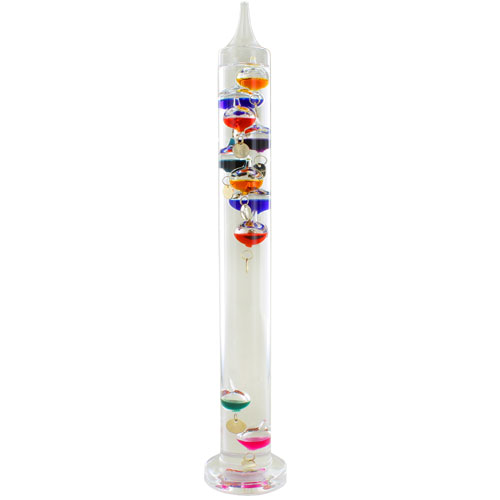 Galileo thermometer - brass - E.S. Sörensen