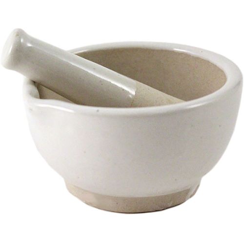 Mortar and Pestle, Porcelain, 130 mm Diameter, 320 ml volume
