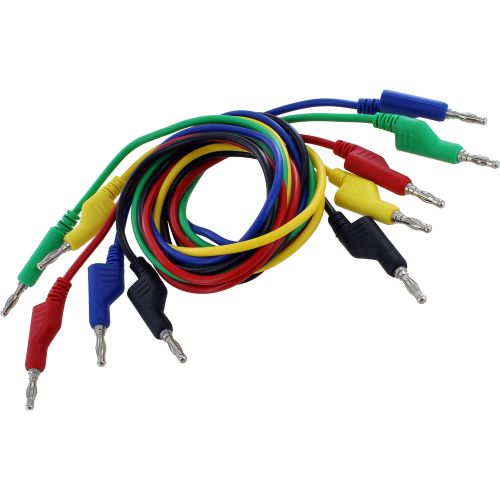 Stackable 4mm Banana Plug Cable - 1m Long - Colorful Set of 5 | xUmp